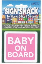 Sign Shack "BABY ON BOARD" Car Sticker Sign - New & Sealed (C2)