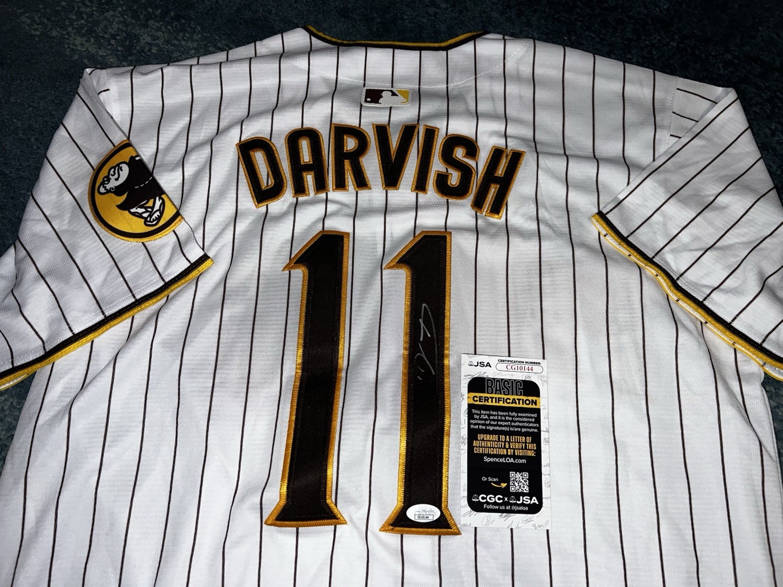 Yu Darvish Autographed Signed San Diego Padres Jersey All Star Ace