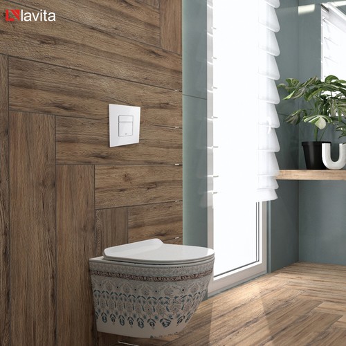 GROHE Vorwandelement Solido + Wand WC Sofi Slim Folklor + Knopf Set - Bild 8 von 29