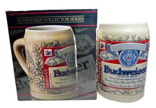 1989 Budweiser Collector Series Bud Label Stein Mug Anheuser-Busch CS101