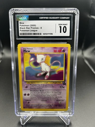 Pokémon TCG Mew Wizards Black Star Promos 8 Pokemon League CGC 10