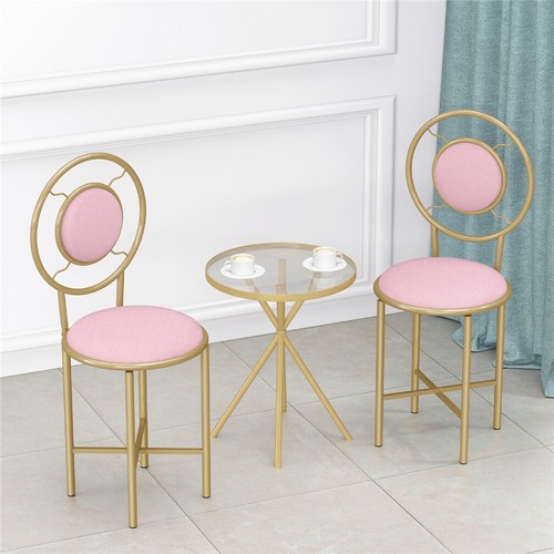 Wooden/ Velvet Chairs Rocking Chair Lounger Girls Vanity Stool Dining Chair Seat - Picture 24 of 75