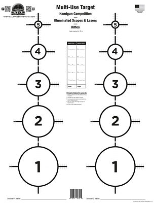 Multi-Use Target - Black & White - Circle Skills Drills Targets - Qty of 25