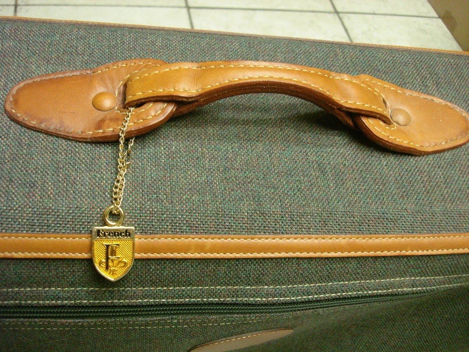 #2161De colección French Luggage Company 26"X 22"X 9" 4 ruedas maleta equipaje Foto 2 de 4