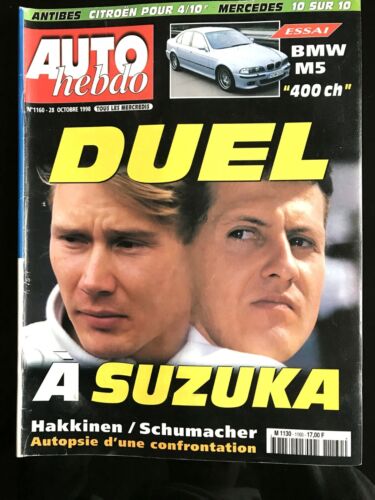 AUTO HEBDO 28/10/1998; Duel à Suzuka; Hakkinen-Schumacher/ BMW M5 - Picture 1 of 2