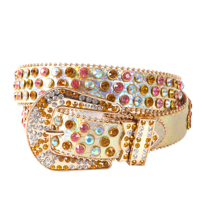 Men Women Rhinestone Belt Western Cowgirl Cowboy Crystal  display picture 1
