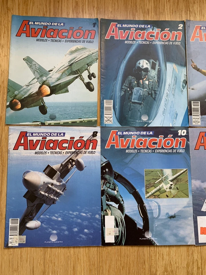 Lot of 10 El Mundo de la Aviacion Revistas Magazines World of Aviation Spanish - Image 2 of 4