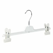 The Hanger Store™ Plastic Adjustable Clip Coat Hangers for Trousers and Skirts 
