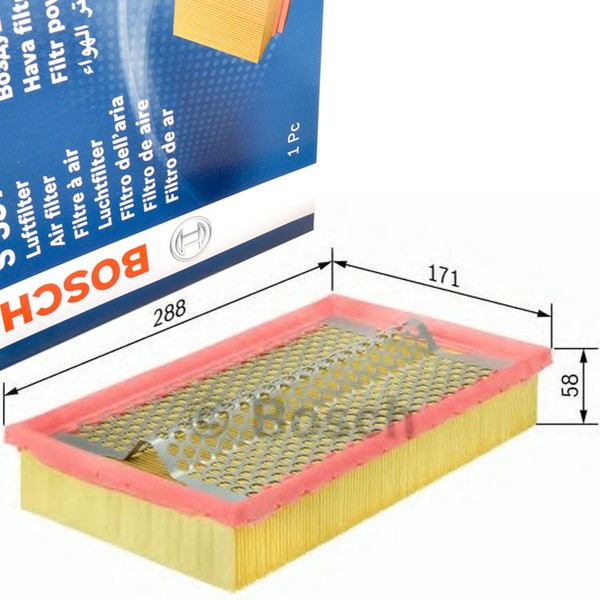 Bosch 1457429875 Luftfilter FüR Mercedes 124 T-MODEL S124 W124 190 W201 E-image