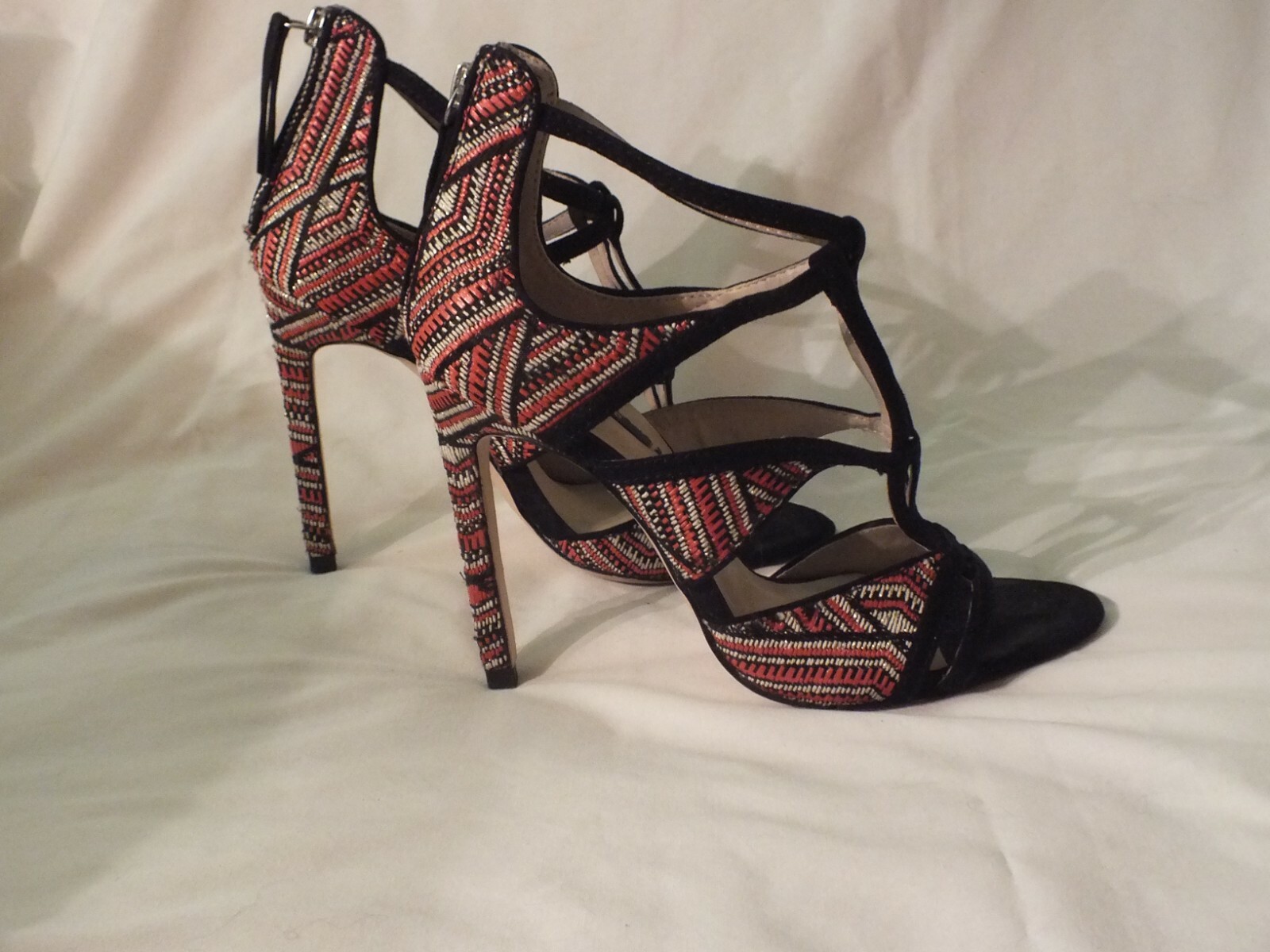 ZARA BASIC Heels, Multicolor Back Zipper Open Toe… - image 9