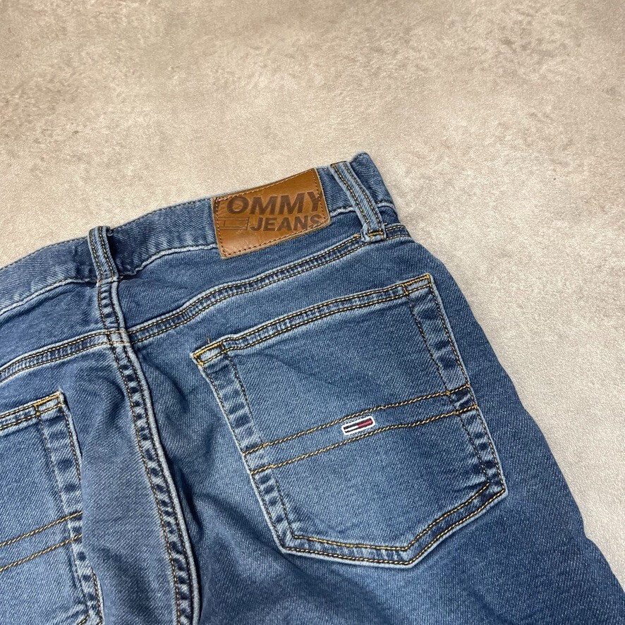 Tommy Hilfiger Jeans Mens 29" Straight Fit Denim Vintage Trousers, Blue image 7