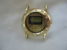 LCD Gold Toned Digital Wristwatch