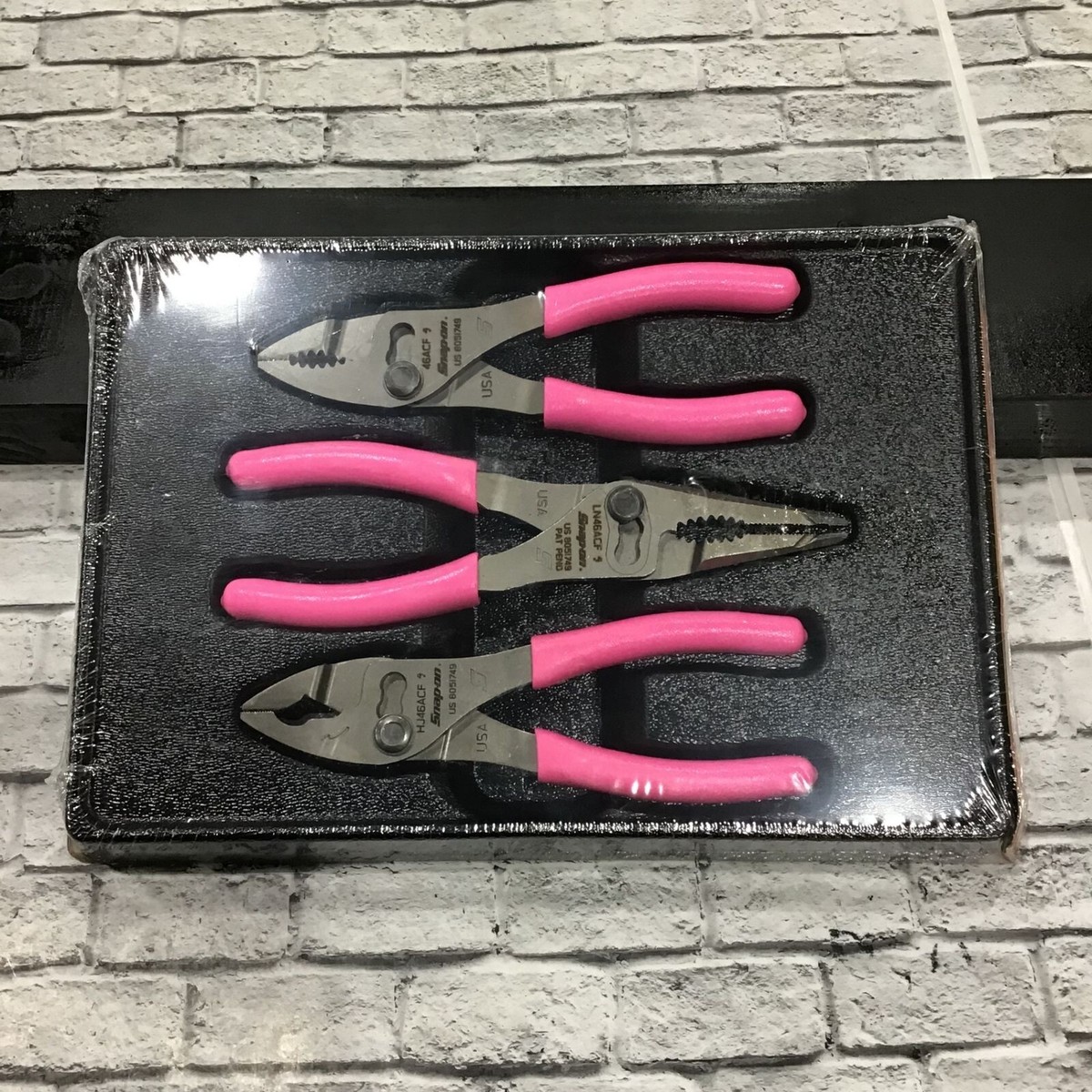 Snap-on 3 Position Slip Joint Pliers 3-Piece Set PL346ACFP Pink