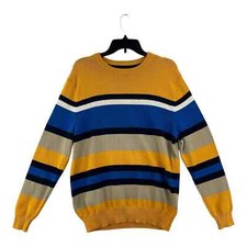 Club Room, Regular-Fit Colorblocked Stripe Sweater, Medium MSRP 50