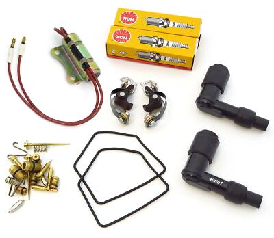 Tune Up Kit - Honda - CB350 CL350 Twins - 1970-1973 - Spark Plugs Caps Points