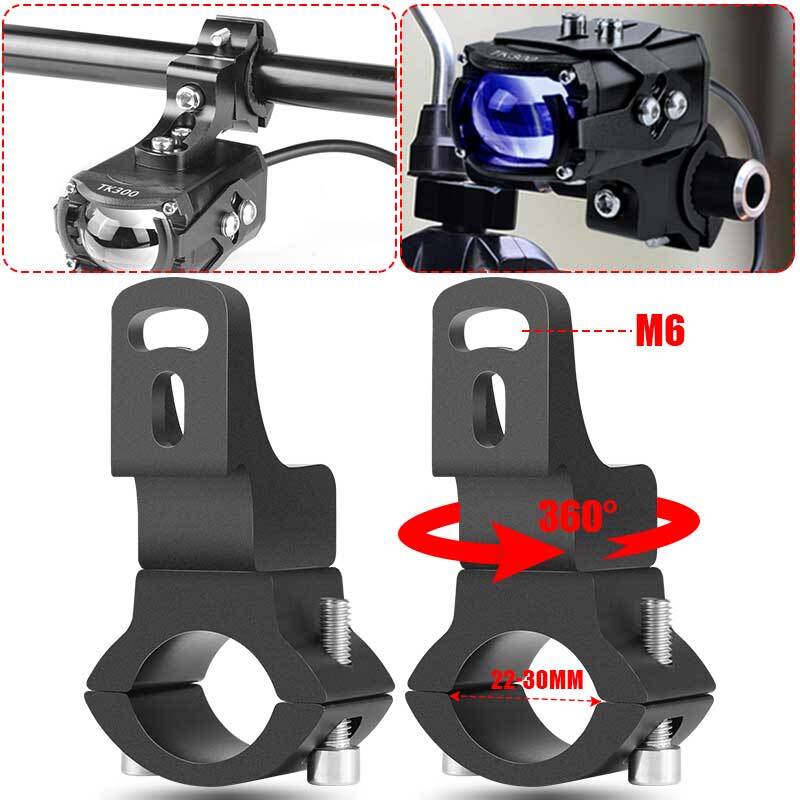 2PCS 22-30mm Motorcycle Spot Fog Light Fork Mount Clamp Bracket