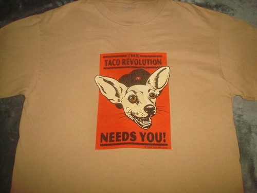 VTG 1998 TACO BELL THE REVOLUTION NEEDS YOU T SHIRT DOUBLE SIDED CHIHUAHUA 90s - Picture 2 of 6