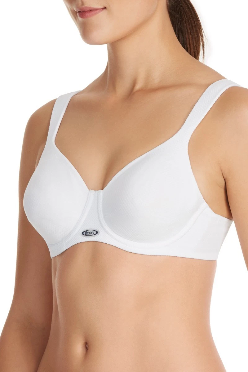 Berlei Sports Bra 10 C Cup High Performance Underwire White SF 3 X Back RRP 75