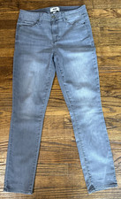 Paige Jeans Women W30X29 Gray Denim Skyline Ankle Peg Stretch Mid-Rise Pants