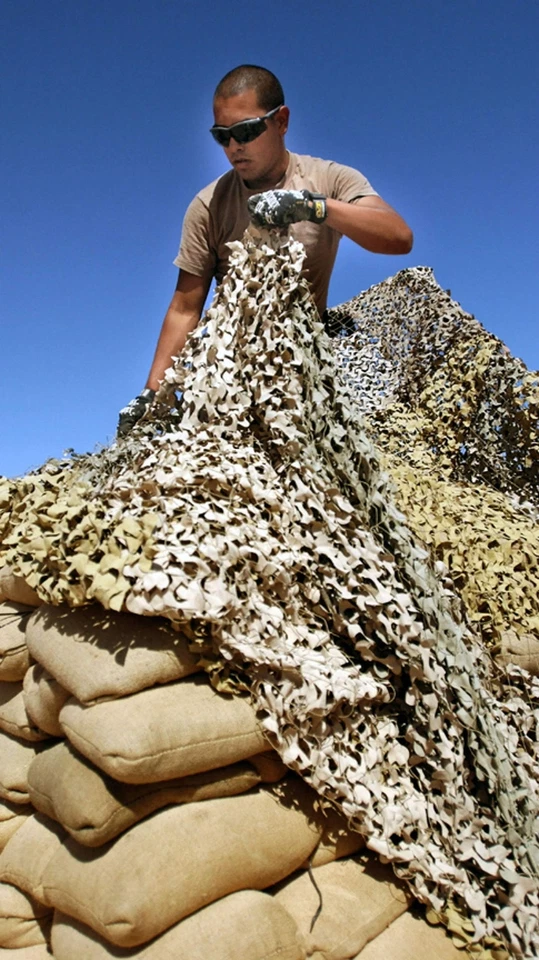 Premium Series Camouflage Military Spec Netting with Mesh Netting Attached - Image 2 of 4