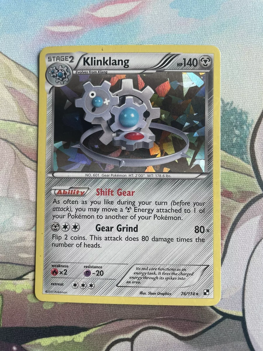 Klinklang (76/114) (Cracked Ice Holo) (Blister Exclusive) [Black & Whi