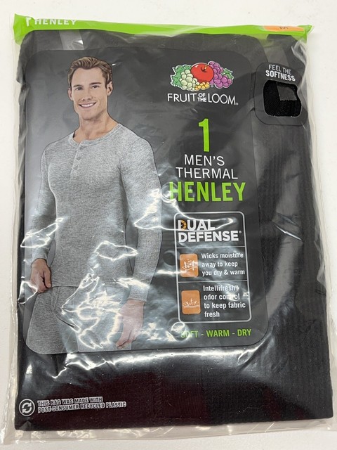 Long Sleeve Thermal Henley Shirt 