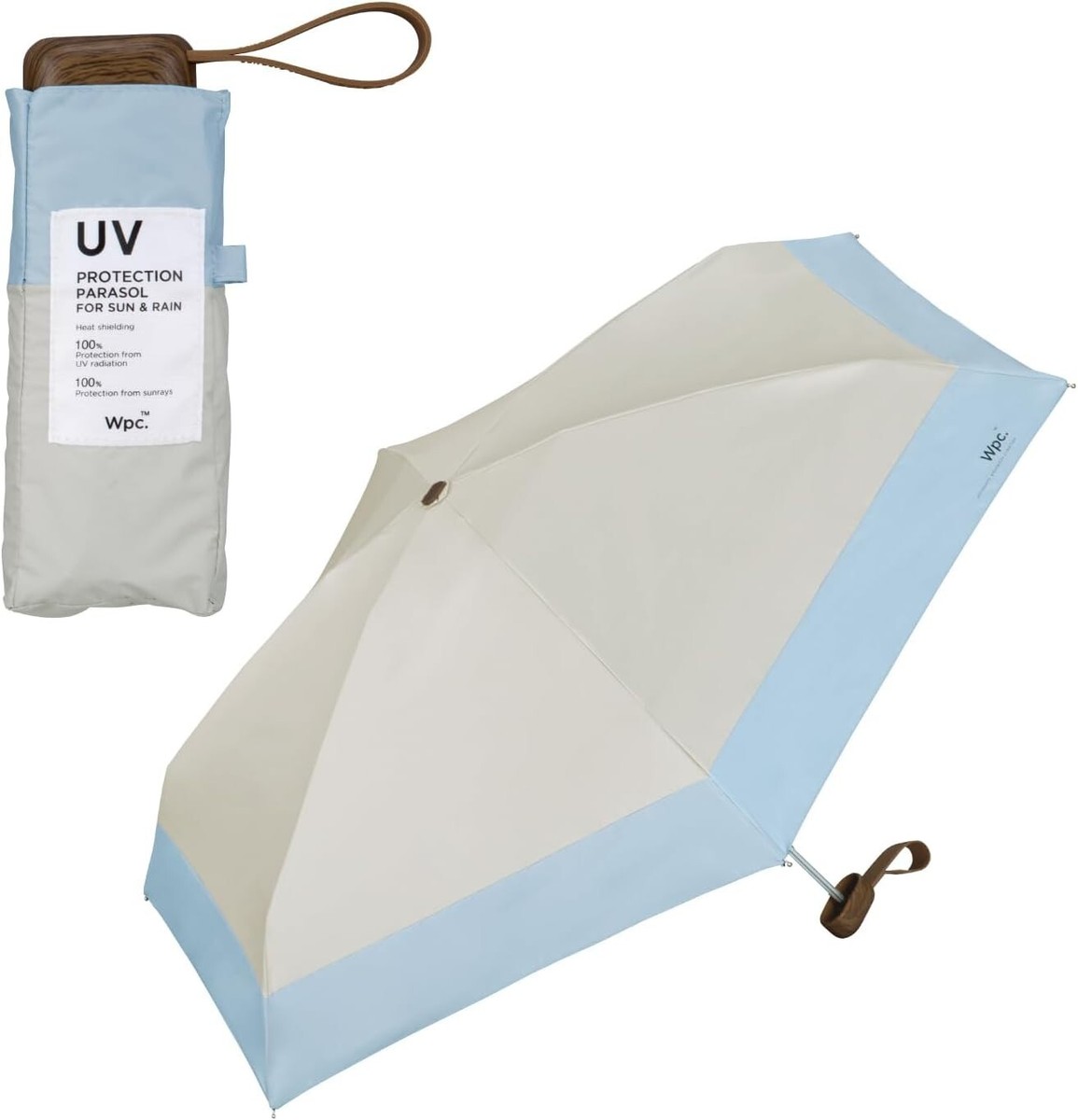LOVERARY × Wpc. UV Protection Parasol Wpc UV Protection Parasol for Sun&Rain Light Gray Sax 210g