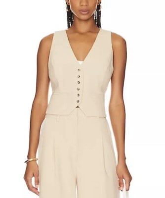 Favorite Daughter Margaret Vest Tan Beige NEW NWT $218 Sz Small  