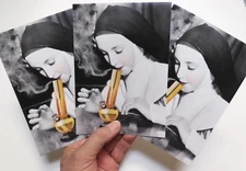 3 Cards from Designer Greetings Happy Birthday Nun Hope Birthday is LIT Fun