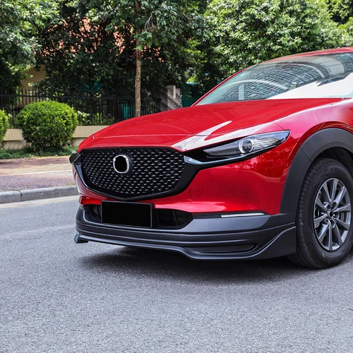 Cubierta a rayas de rejilla frontal para Mazda CX-30 2019-2024 negro brillante 2 piezas - Imagen 6 de 7