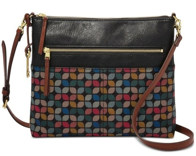 fossil fiona crossbody black
