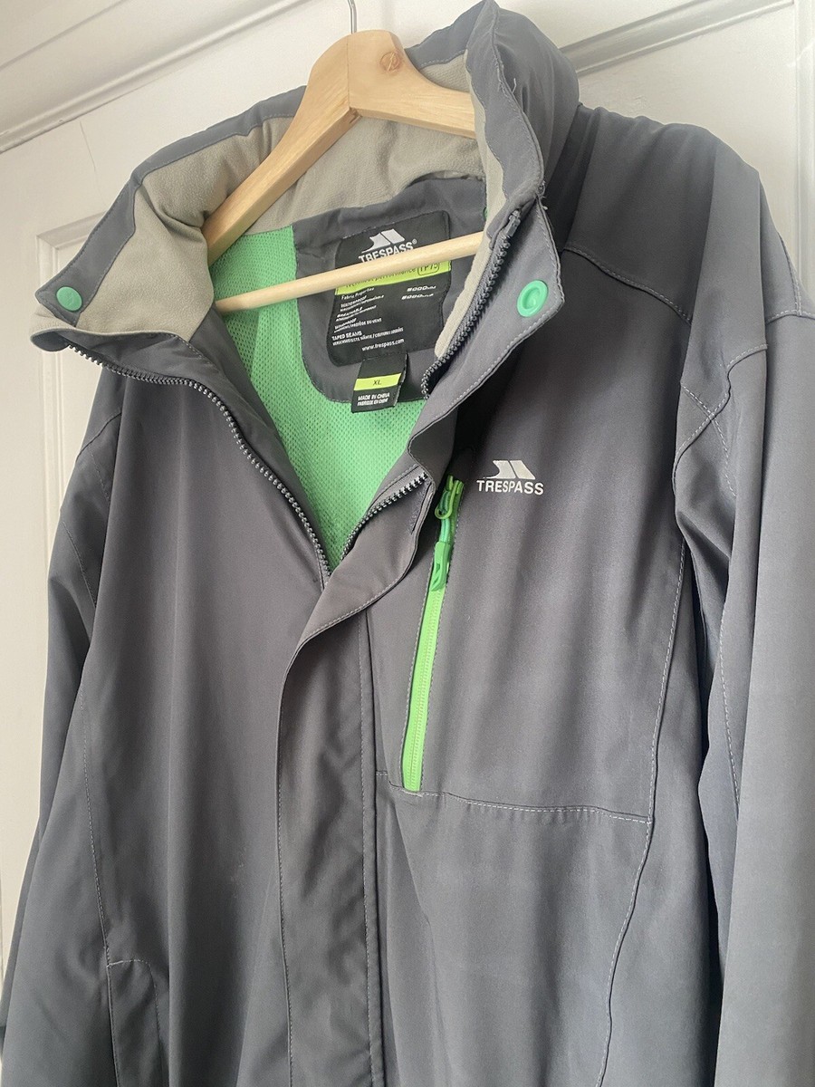 Trespass Mens Corvo Hooded Waterproof Shell Jacket Grey UK