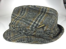 Vintage Tweed Wool Fedora Hat Champ 7 1/8