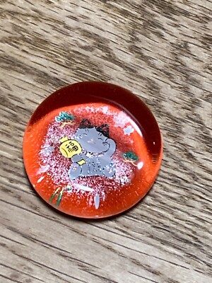 Maneki Neko Beckoning Lucky Cat 7591 Glass Chopstick Rest Red from JAPAN