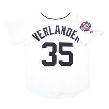 Justin Verlander 2012 Detroit Tigers World Series Home White Jersey Men (S-3XL)