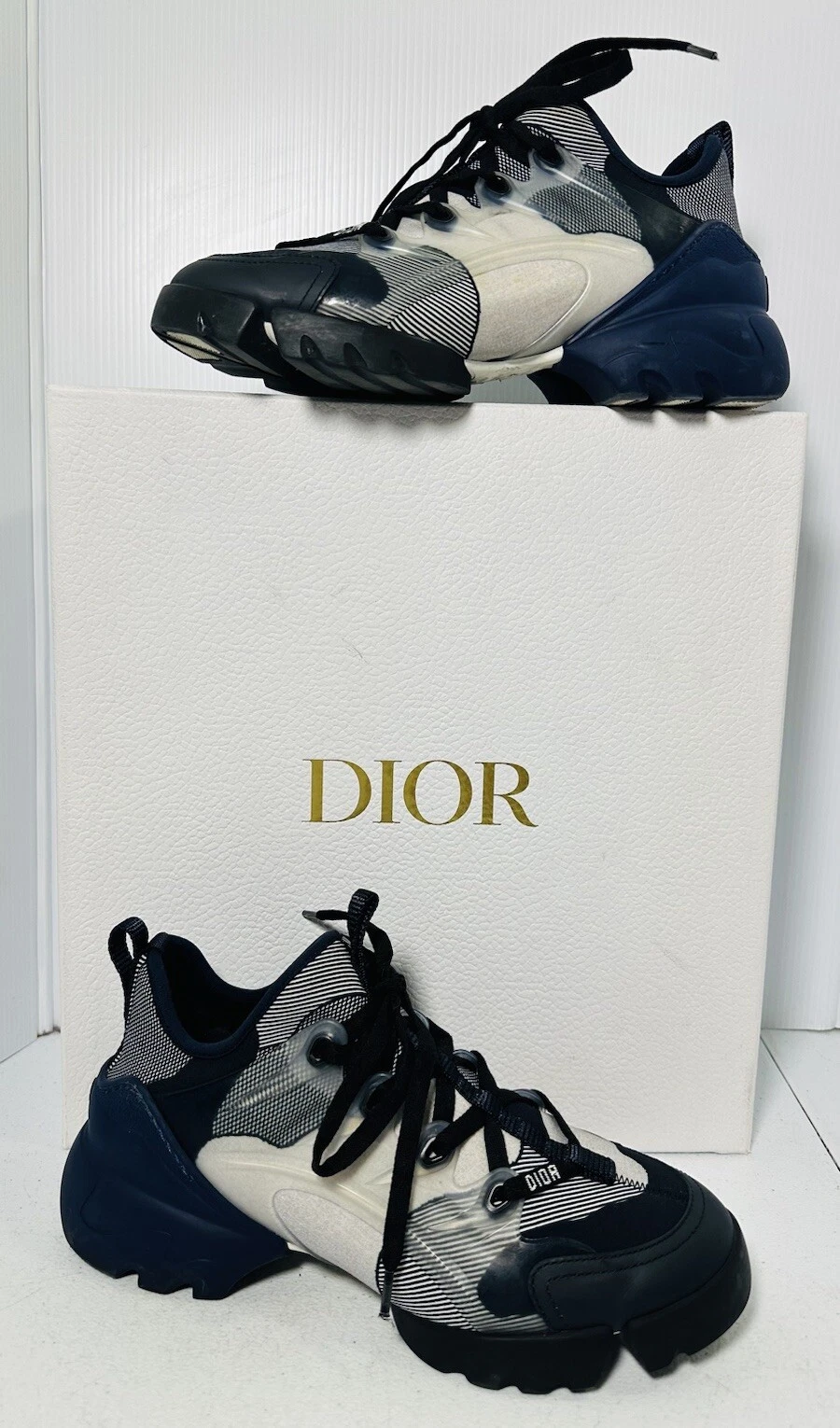 Baskets Christian Dior D  Connect camouflage Jers bleu foncé taille 36