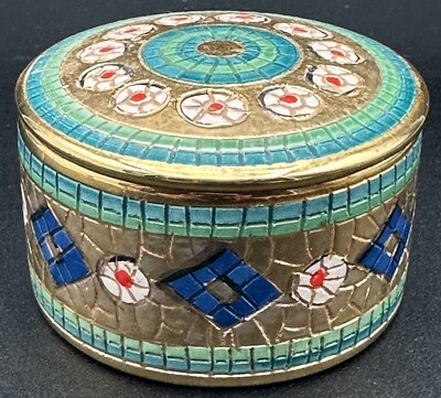Italian Lidded Trinket Box Italy Ceramiche D'Arte Sambuco Mario Deruta