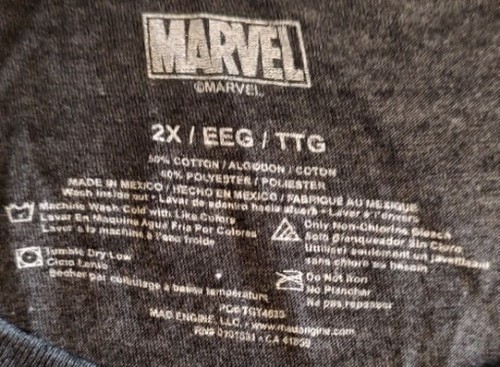The Periodic Table Of Marvel Comics T-shirt Gray Size 2XL - Picture 4 of 4