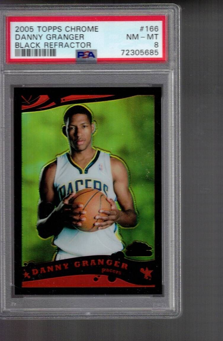 #166 black refractor  DANNY GRANGER   rc 2005 06 TOPPS CHROME  PSA 8  230/399