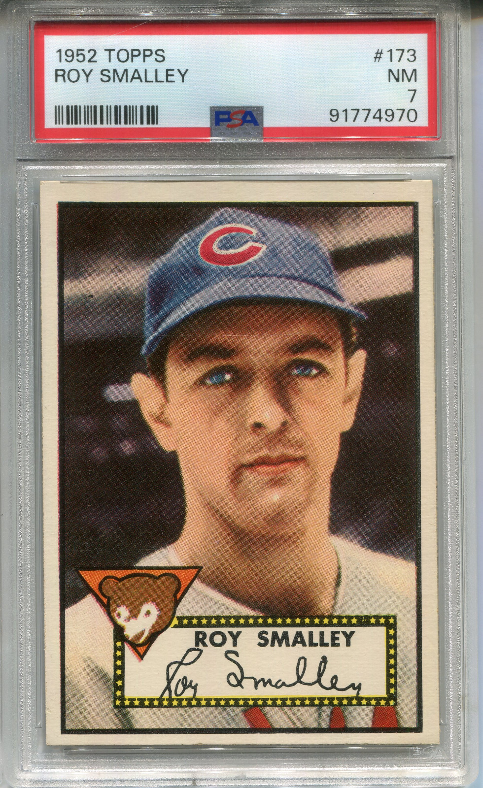 1952 Topps #173 Roy Smalley PSA 7 NM Chicago Cubs