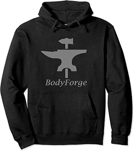 BodyForge with BF Forge Hammer and Anvil Logo Front Pullover Hoodie