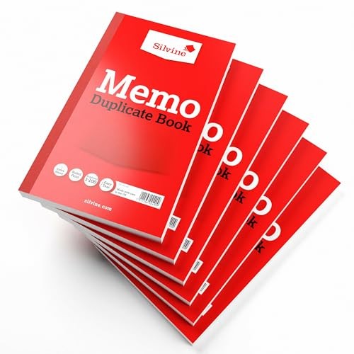 Silvine Duplicate Memo Book - Numbered 1-100 with index sheet (211.5 x