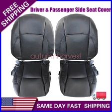 For 2007-2012 LEXUS ES350 Driver & Passenger Bottom & Back Seat Cover Black LA25