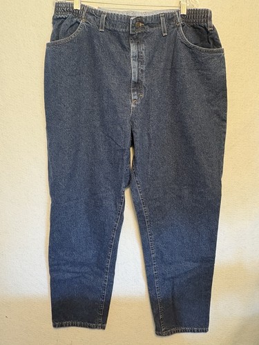 Vtg Wrangler Jeans Relaxed Fit w/ Side Elastic Bare Back Womens 24W NWT - Picture 2 of 13