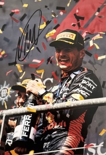 GENUINE MAX VERSTAPPEN SIGNED A4 FORMULA ONE PHOTO BID COA (S)