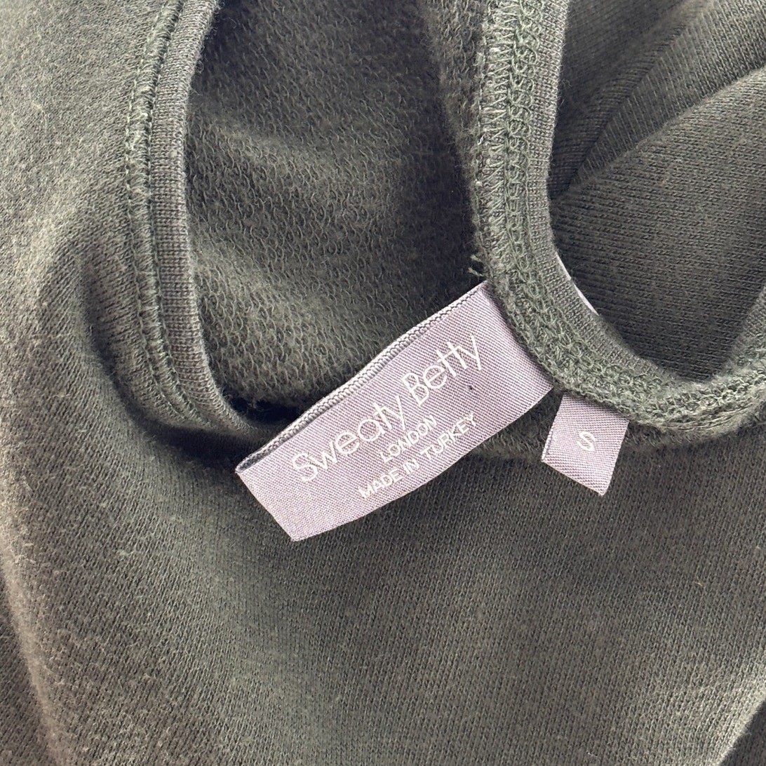 Sweaty Betty Sz S Green Simhasana Cotton Pullover Sweatshirt image 8