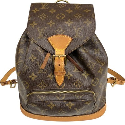 Auth Louis Vuitton Montsouris MM Backpack Monogram Rucksack Bag M51136 SP0969