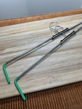 2 Vintage 50's Steel Spring Loaded Pants Skirt Hangers Unique 12-19.5  W Germany