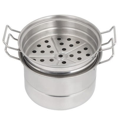 Stainless Steel Mini Pretend Steamer Pot Children Play House Kitchen Toy Coo SET