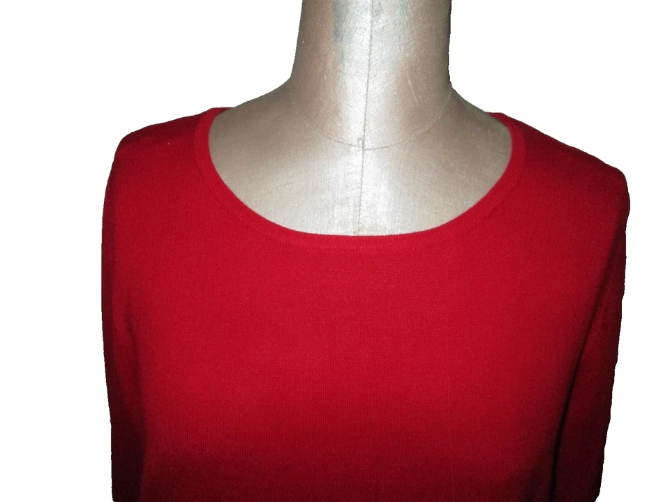 CHICOS ROJO L/S SWTR PUÑOS BOTONES TALLA 2 ¡EXCELENTE ESTADO! WSHBLE CARRERA CASUAL TODAS LAS ESTACIONES Foto 3 de 4
